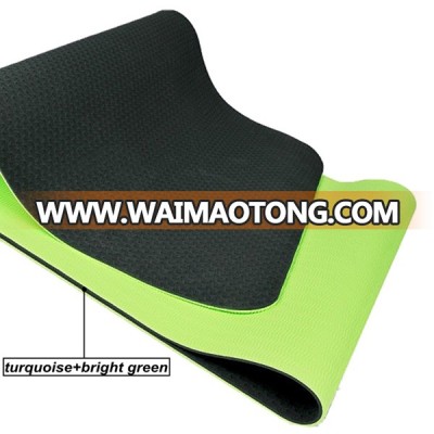 Wholesale eco friendly non slip waterproof material custom print private label tpe yoga mat