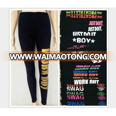 87%ylon 13%spandex Wholesale Sports Apparel Fitness Leggings Workout Yoga Gym Capri Tights