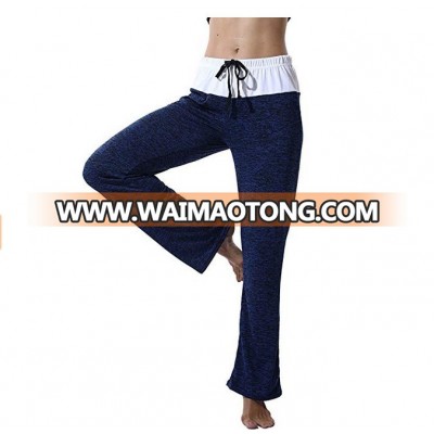 2018 Fashion Women's Elastic High Waist Yoga Drawstring Pants