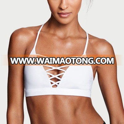 New styles hot sexy cross strap silicone bra sports women