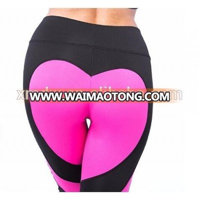 Hot Sexy Women's Heart Shape Yoga Pants Sport Pants Workout Leggings Sexy High Waist Trousers