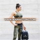 Women summer sport camouflage print tank top yoga pants set