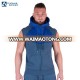 Contrast Color Sport Sleeveless Muscle Fit Men Hoodie